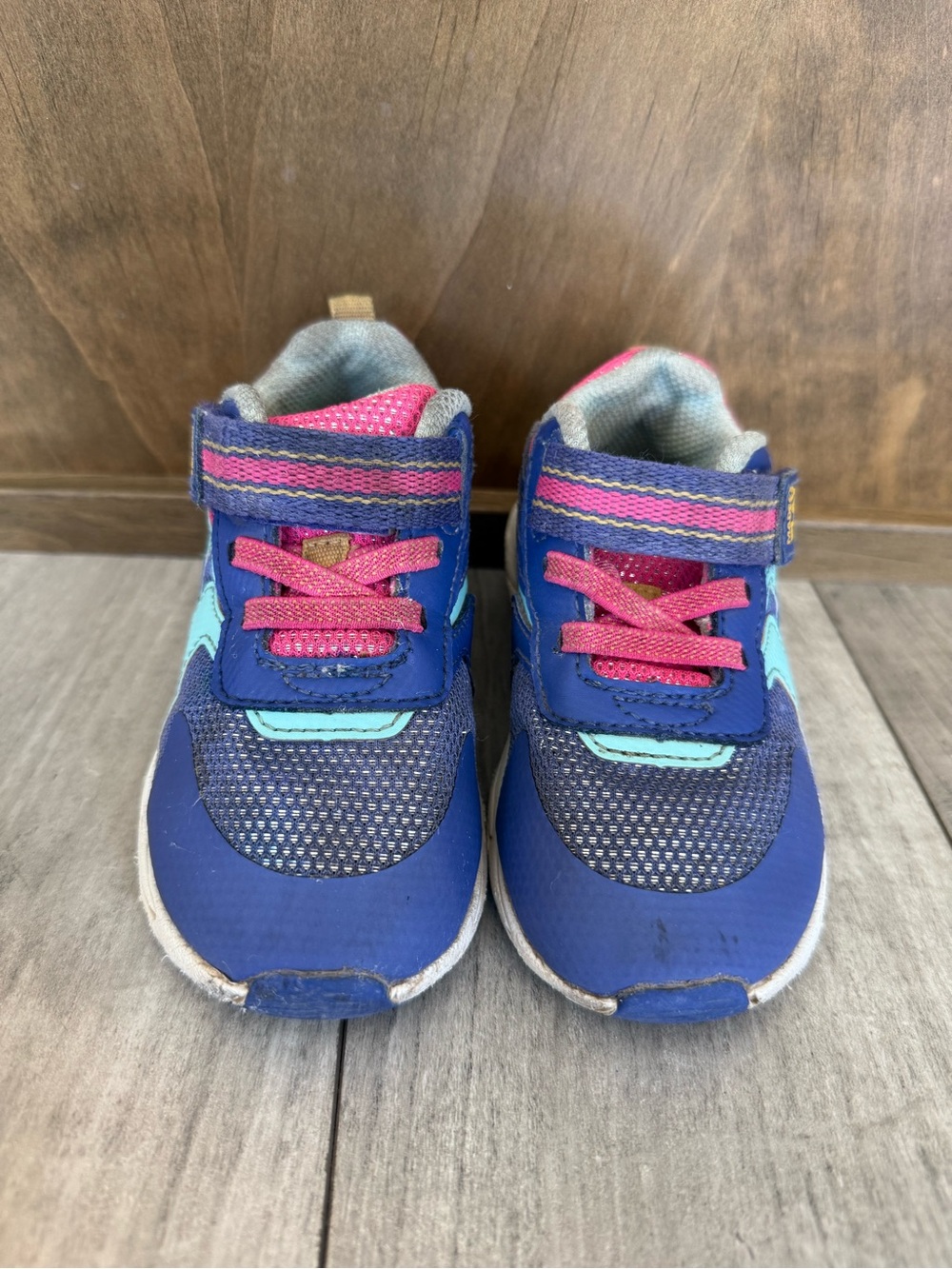 Stride Rite 7.5 Blue and Pink Shoes